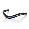Sky Blue and Clear Crystal Wave Gel Browband - Black