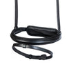 Straight Raised Plain Cavesson Hanoverian- Black Gel Noseband