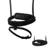 Black anatomical converter cavesson noseband with gel padding