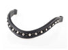 Gel padded black bridle with wave browband and removable flash