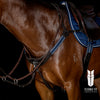 Modified Bridge Breastplate - with Blue and White Elastics