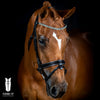 Emerald Green and Clear Crystal Thin Wave Browband - Black