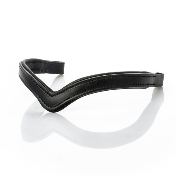 Flat Plain V Gel Browband - Black