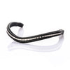 Clear Crystal and Mini Clincher Wave Gel Browband - Black