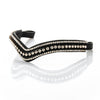 Swarovski Crystal Triple Row V Gel Browband - Black
