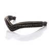 Swarovski Black Crystal 3 Row V Gel Browband - Black