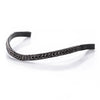 Black Thin Wave Browband - Black