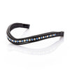 Sapphire and Clear Crystal Patent Wave Gel Browband - Black