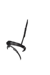 Anatomical Raised Patent Piped Converter Crank - Black Gel Noseband