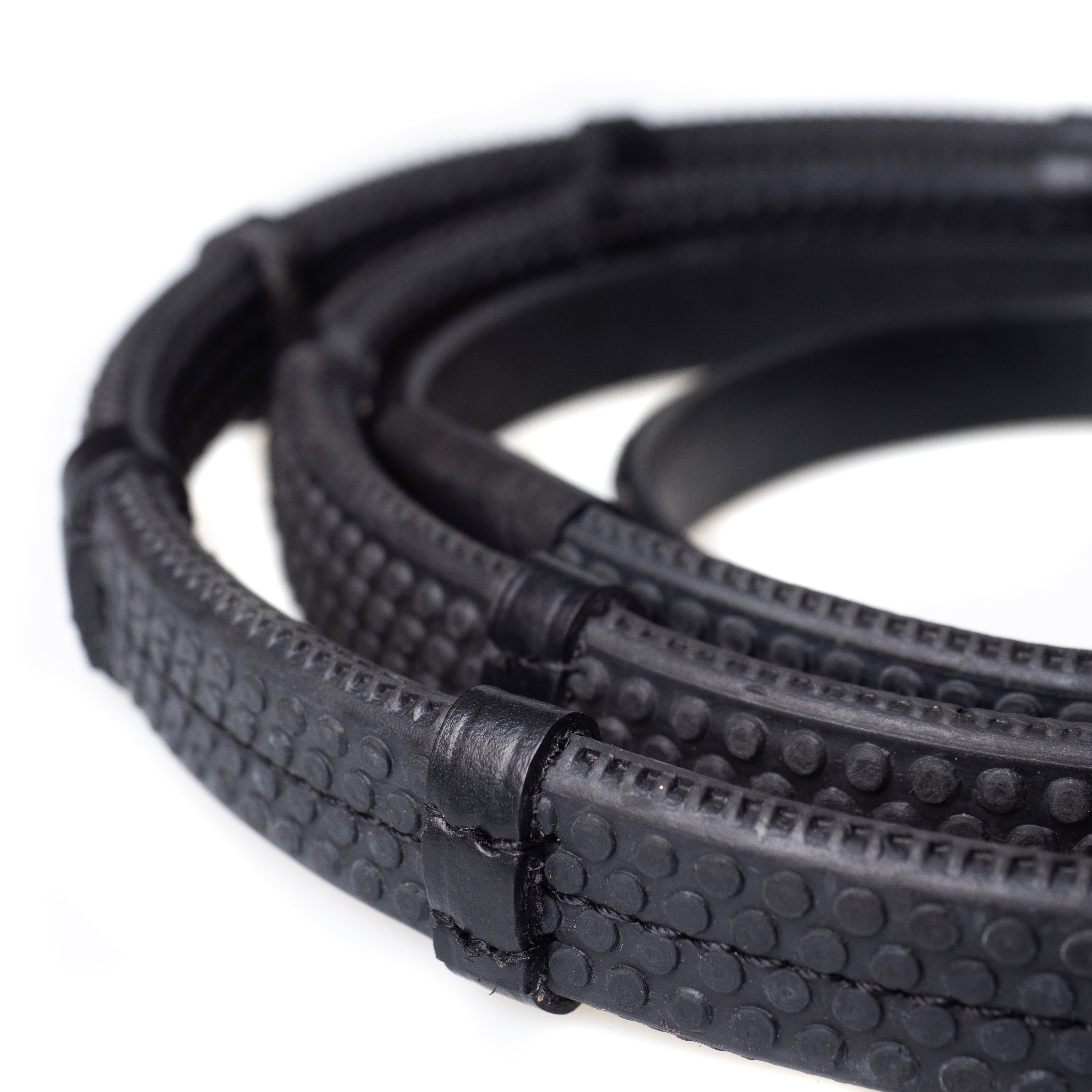 Rubber Grip Reins - Black