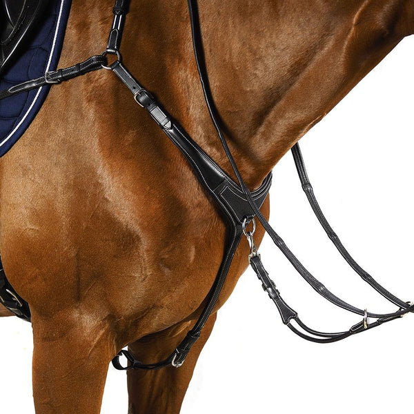 AR 3 POINT BRIDGE - BLACK BREASTPLATE - Flexible Fit Equestrian LLC