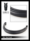 Raised Plain Straight Gel Browband - Black