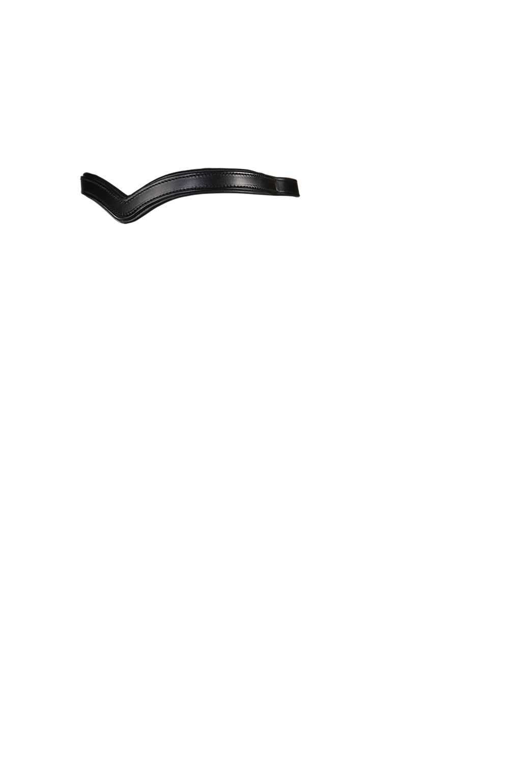 Flat Plain V Gel Browband - Black