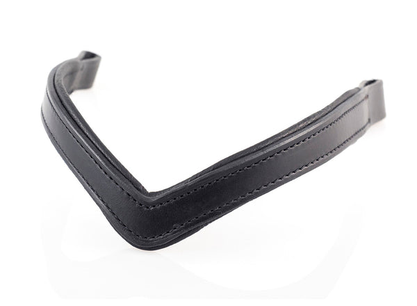 Flat Plain V Gel Browband - Black