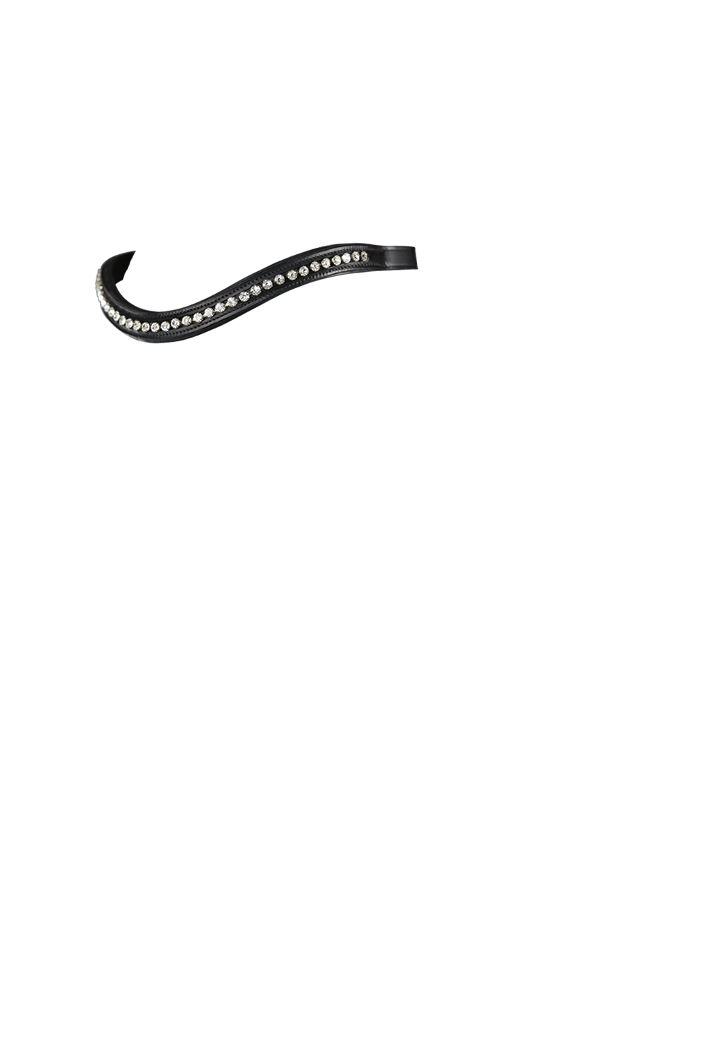 CLEAR MID THIN WAVE - BLACK BROWBAND - Flexible Fit Equestrian LLC