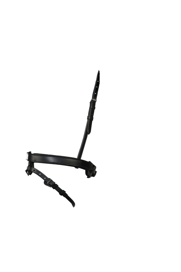 Straight Flat Plain Converter Cavesson - Black Gel Noseband