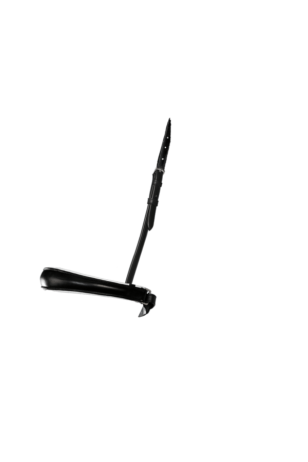 Anatomical Raised Plain White Padded Converter Crank - Black Gel Noseband