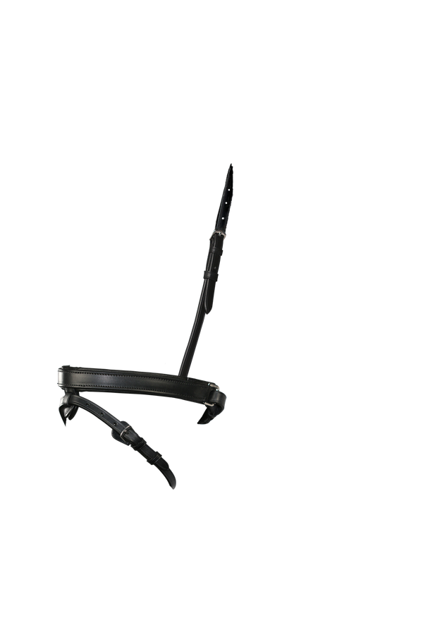 Straight Flat Plain Converter Crank - Black Gel Noseband