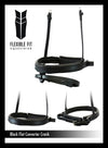 Straight Flat Plain Converter Crank - Black Gel Noseband