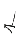 Straight Raised Plain White Padded Converter Crank - Black Gel Noseband