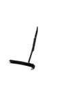 Straight Raised Plain White Padded Converter Crank - Black Gel Noseband