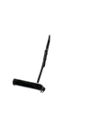 Extra Wide Straight Raised Patent White Padded Converter Crank - Black Gel Noseband