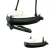 EXTRA WIDE RAISED STRAIGHT PLAIN WHITE PADDED CONVERTER CRANK - BLACK NOSEBAND - Flexible Fit Equestrian LLC