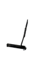 Extra Wide Straight Raised Plain White Padded Converter Crank - Black Gel Noseband