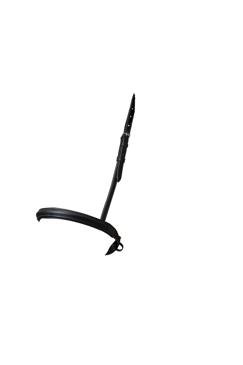 Straight Raised Plain Converter Cavesson - Black Gel Noseband