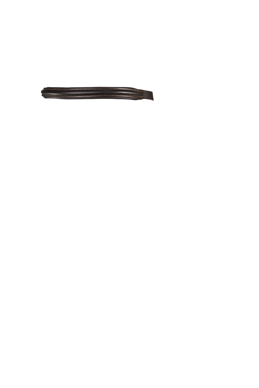 PLAIN RAISED - HAVANA BROWBAND - Flexible Fit Equestrian LLC