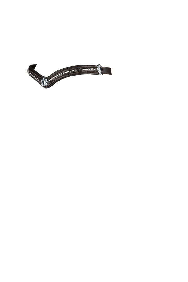 S/S CLINCHER V WITH SHIELDS - HAVANA BROWBAND - Flexible Fit Equestrian LLC