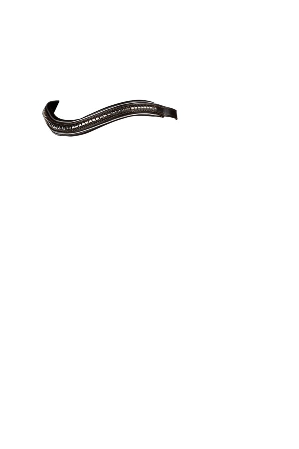 S/S CLINCHER WAVE SILVER PIPING - HAVANA BROWBAND - Flexible Fit Equestrian LLC