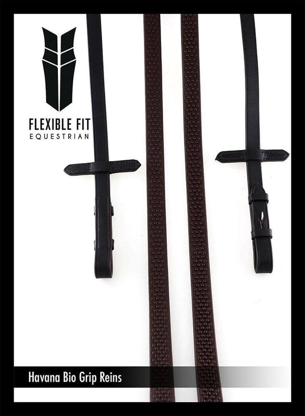 BIO GRIP HAVANA REINS - Flexible Fit Equestrian LLC