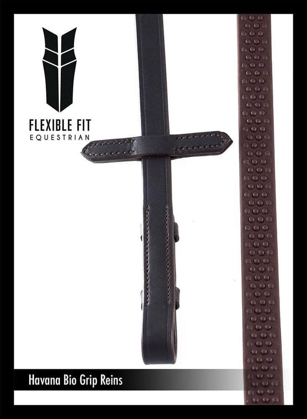 BIO GRIP HAVANA REINS - Flexible Fit Equestrian LLC