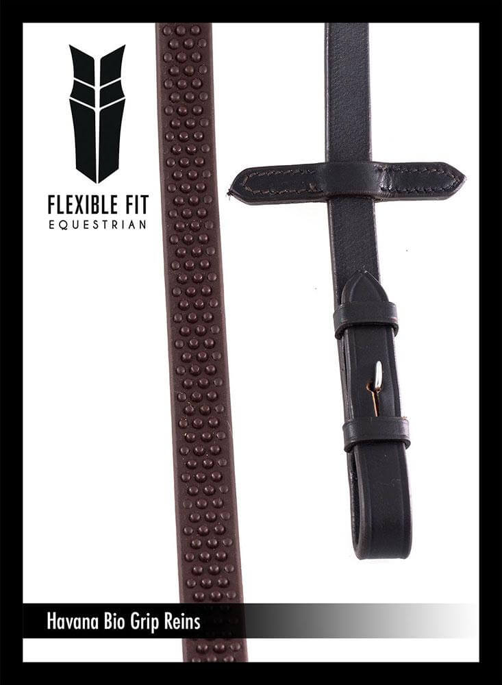 BIO GRIP HAVANA REINS - Flexible Fit Equestrian LLC
