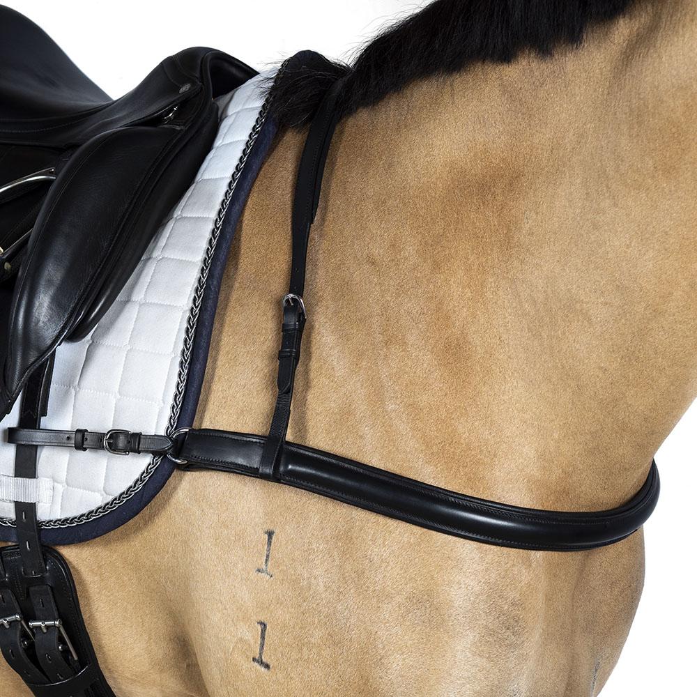 DRESSAGE BLACK STRAIGHT BREASTPLATE - Flexible Fit Equestrian LLC