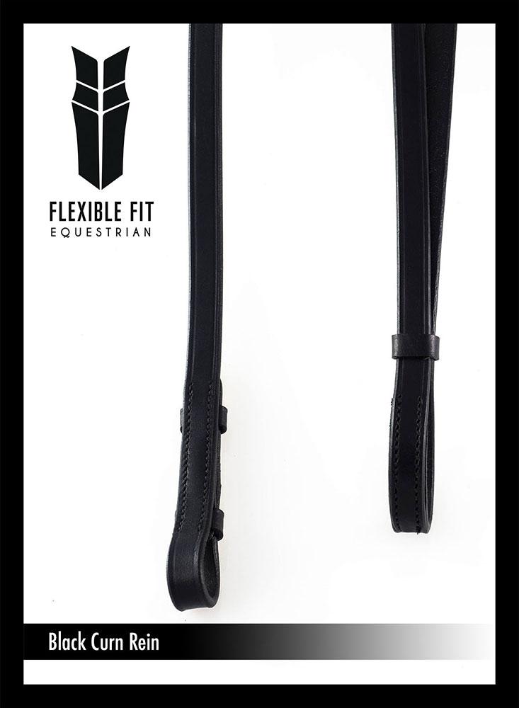 CURB BLACK REINS - Flexible Fit Equestrian LLC