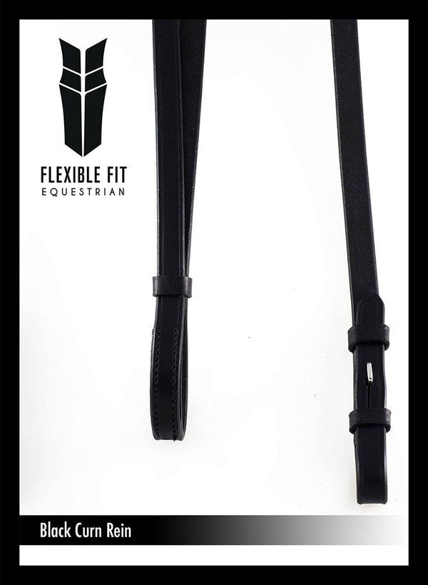 CURB BLACK REINS - Flexible Fit Equestrian LLC