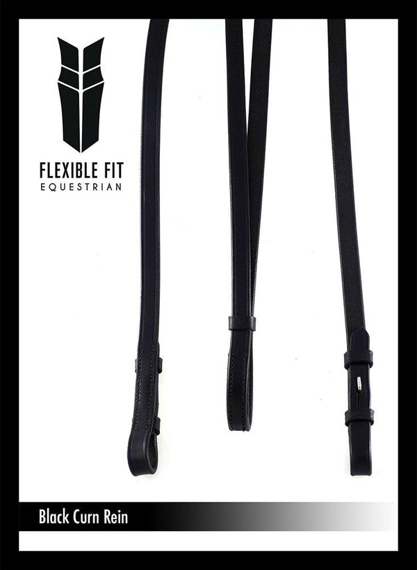 CURB BLACK REINS - Flexible Fit Equestrian LLC