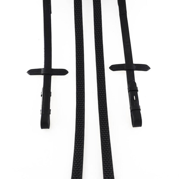 BIO GRIP BLACK REINS - Flexible Fit Equestrian LLC