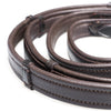 SHOW PADDED LEATHER WITH CONTINENTAL STOPPERS HAVANA REINS - Flexible Fit Equestrian LLC