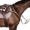 Adjustable elastic straps on 5 point eventing breastplate