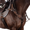 5 point elastic breastplate in English leather
