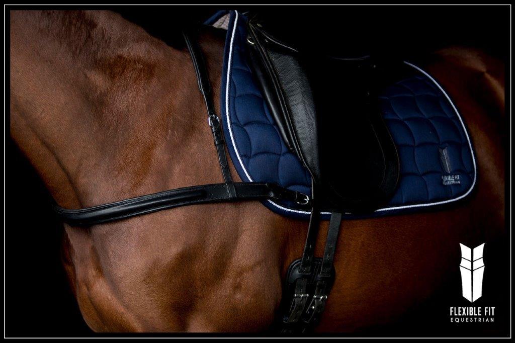 DRESSAGE BLACK STRAIGHT BREASTPLATE - Flexible Fit Equestrian LLC