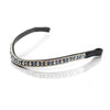 Sky Blue and Clear Crystal Thin Wave Browband - Black
