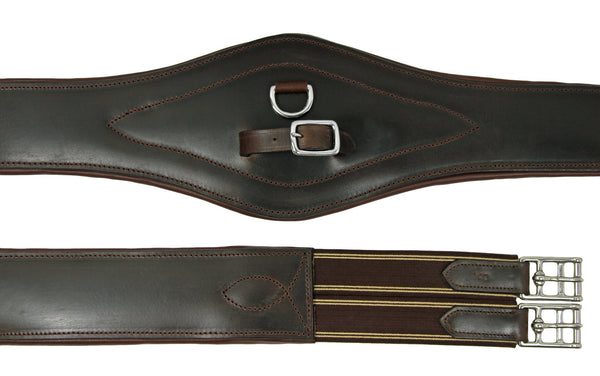 LONG GEL PADDED BELLY GIRTH - HAVANA - Flexible Fit Equestrian LLC