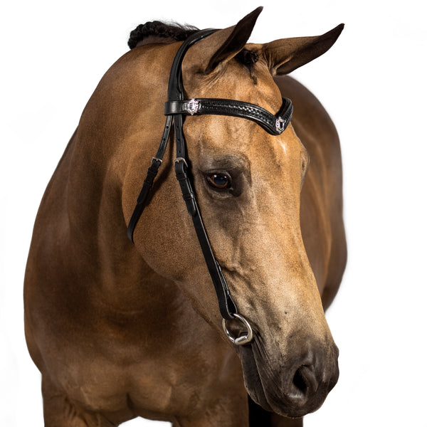 Black Nosebandless Snaffle Bridle 'Ascot'