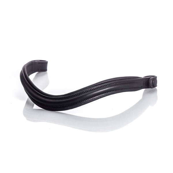 Raised Plain Wave Gel Browband - Black