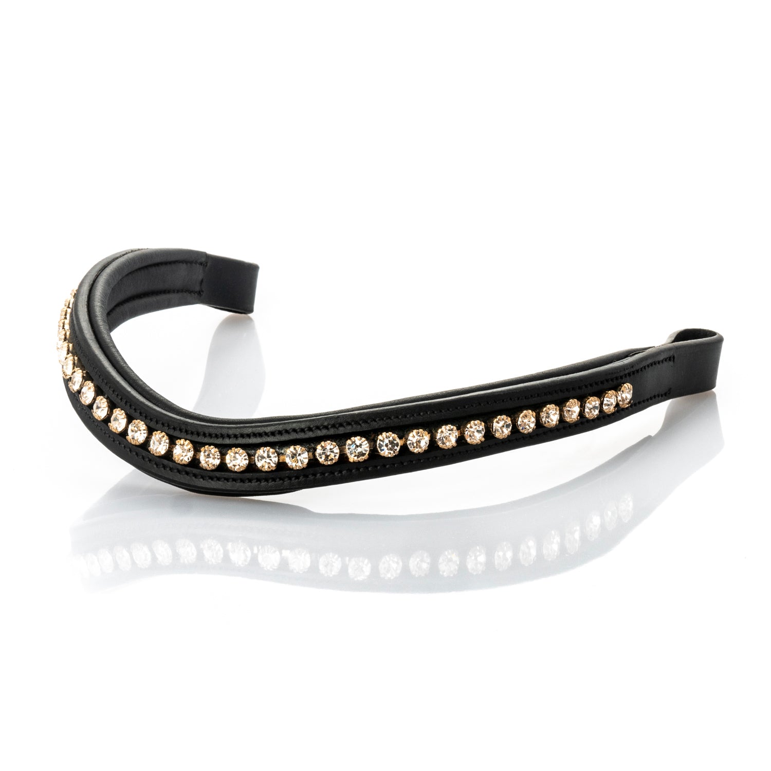 Clear Mid Wave Gel Browband - Black