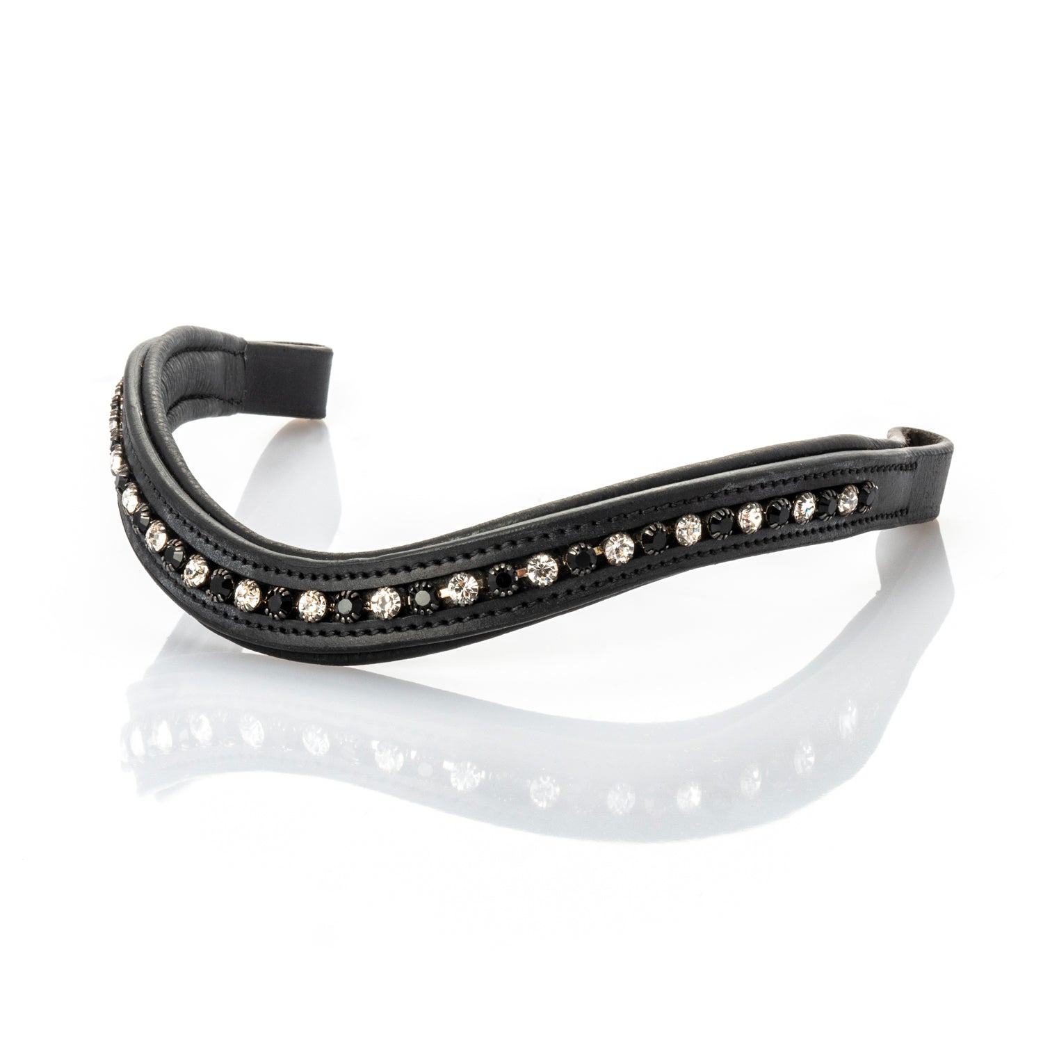 Black Snaffle Bridle 'Monaco' - with removeable flash noseband